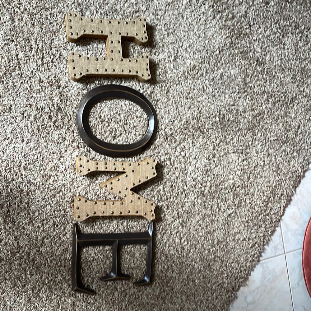 Letters spelling home